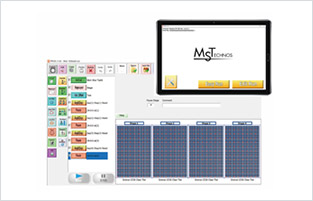 The control software is compatible with touch panels, so anyone can operate it intuitively. The visually appealing design allows for easy control.